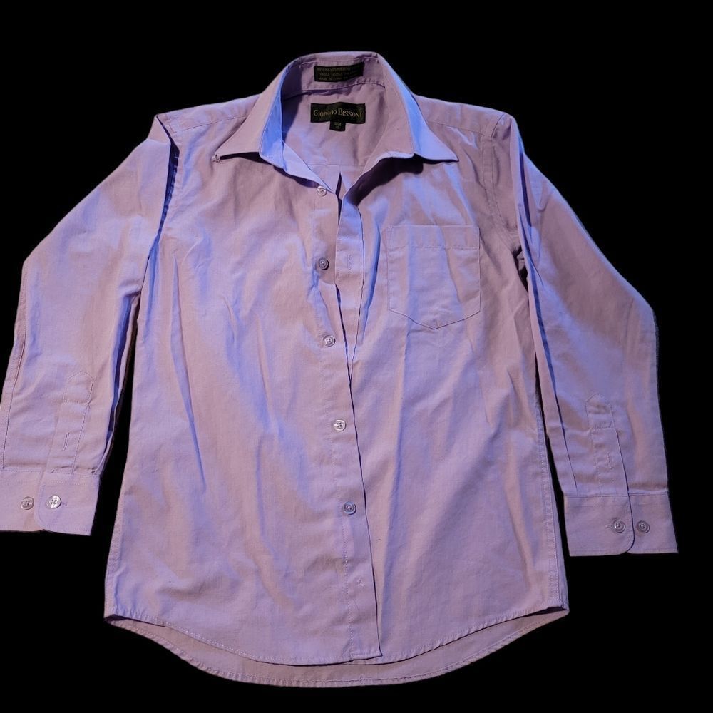Giorgio Bissoni Boy's Light Purple Dress Shirt Size 12